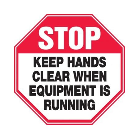 STOP SAFETY LABEL KEEP HANDS CLEAR LEQM944VSP